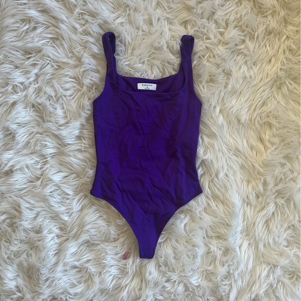 Babaton Contour Tank Bodysuit in Purple